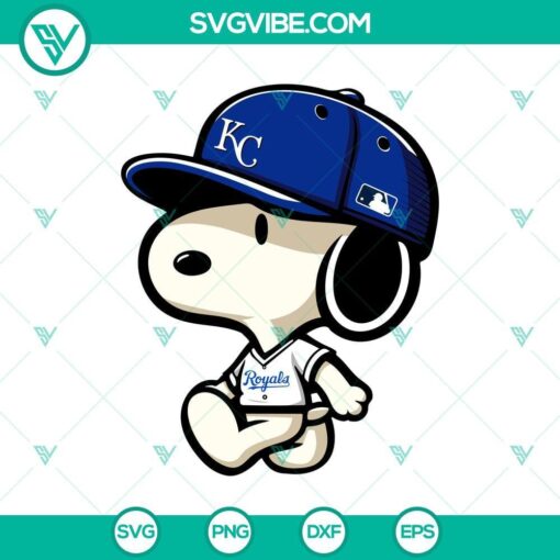 snoopy kansas city royals mlb svg png dxf eps design mockup