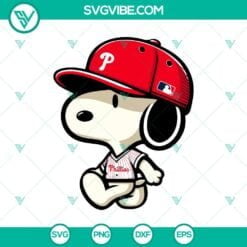 Baseball, Disney, Sports, SVG Files, Snoopy Phillies Baseball SVG PNG DXF EPS 14