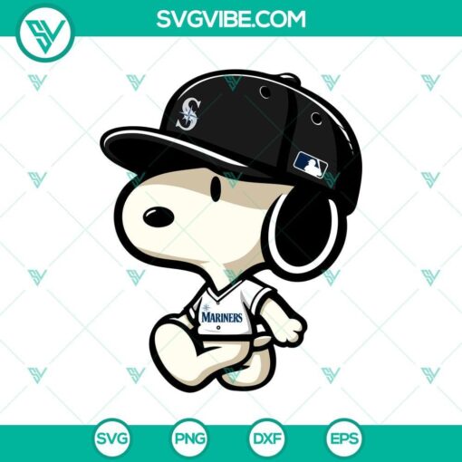 snoopy seattle mariners mlb svg png dxf eps files mockup