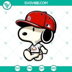 Baseball, Disney, Sports, SVG Files, Snoopy St. Louis Cardinals MLB SVG PNG DXF 11