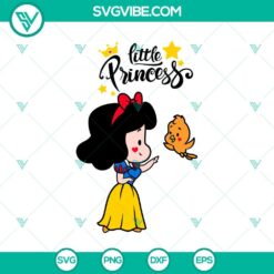 Disney, SVG Files, Snow White Chibi Princess Svg, Disney Little Princess Svg 1