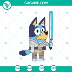 Disney, DOCTOR, Jobs, SVG Files, Star Wars Bluey Jedi Vector Clipart SVG PNG 2