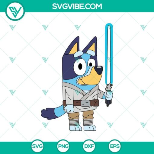 star wars bluey jedi vector clipart svg png mockup