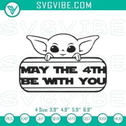 Embroidery Designs, Movies Embroidery Designs, Star Wars Day Baby Yoda 11