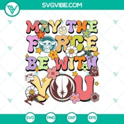 Movies, SVG Files, Star Wars May 4th SVG, May The Force Motif Vector may the 15