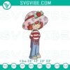 Strawberry cake embroidery digital file, adorable dessert pattern for crafts.