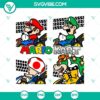 Game, SVG Files, Mario Kart SVG, 100CC Racing Champ & Checkered Flag Design 14