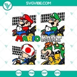 Game, SVG Files, Super Mario Kart SVG, Mario SVG, Kart Racers SVG super mario  6