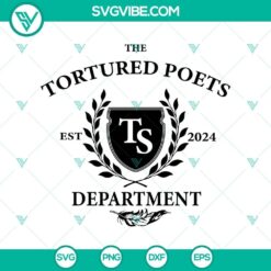 Taylor Swift 2024 Album TTPD SVG, Tortured Poets Dept Digital SVG Files