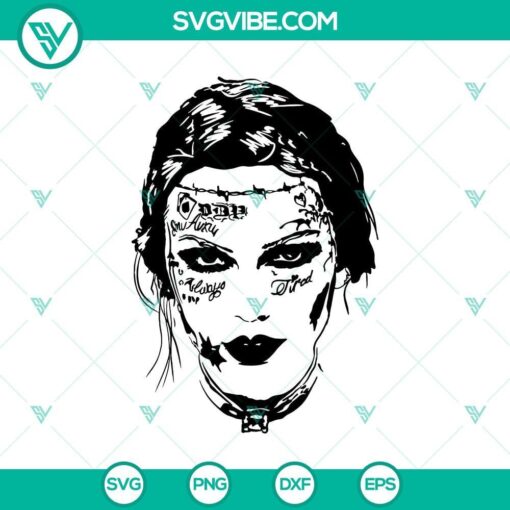 taylor swift as post malone tattoo fortnight svg design mockup