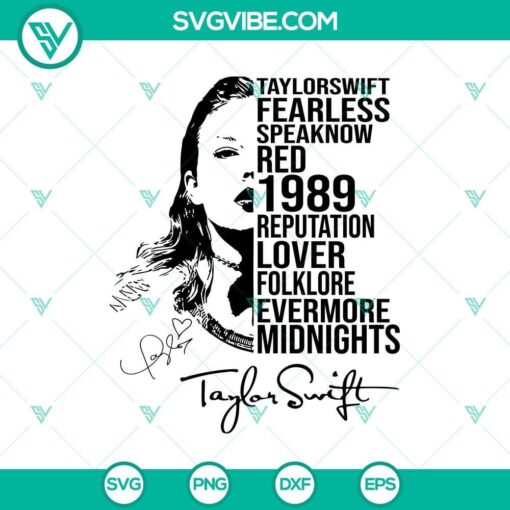 taylor swift discography svg taylor s version cut files mockup