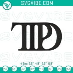 Embroidery Designs, Music Embroidery Designs, Taylor Swift TTPD Logo Embroidery 8