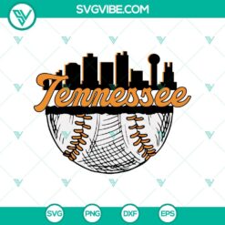 Baseball, Sports, SVG Files, Tennessee Vols Baseball Skyline SVG, Tennessee 17