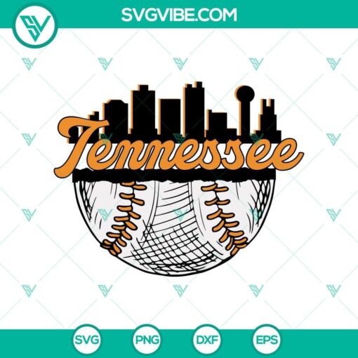 tennessee vols baseball skyline svg tennessee volunteers svg png mockup