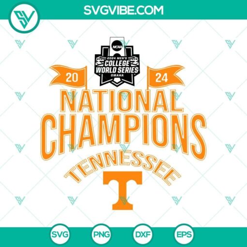 tennessee volunteers baseball national champions 2024 svg png mockup