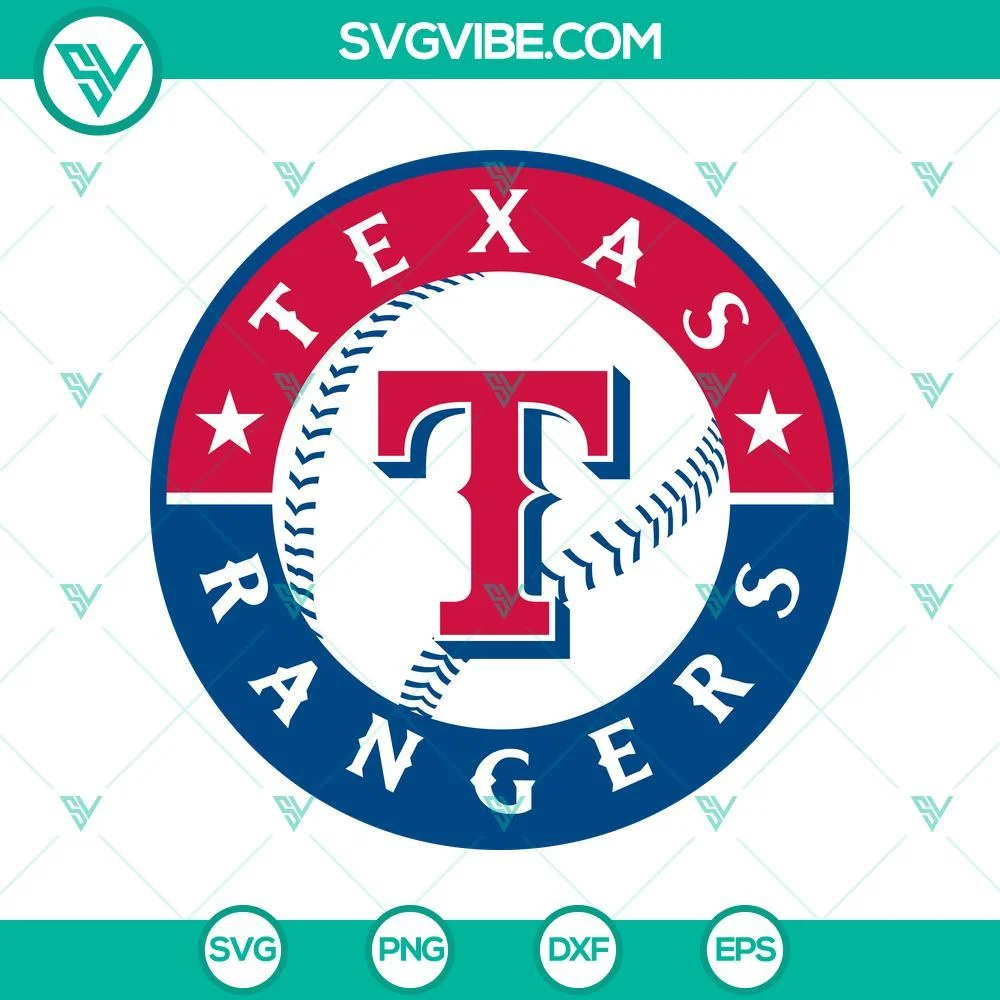 Baseball, Sports, SVG Files, Texas Rangers Baseball Logo SVG File-sharing Texas 1