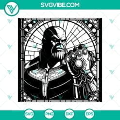 Movies, SVG Files, Thanos Vector Art, Marvel's Thanos Graphic, Stained Glass 2