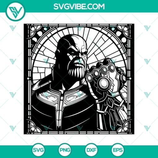 thanos vector art marvel s thanos graphic stained glass thanos svg mockup