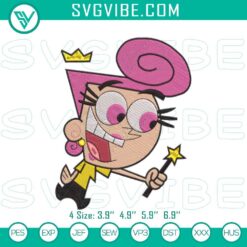 Cartoon Embroidery Designs, Embroidery Designs, The Fairly OddParents Wanda 22