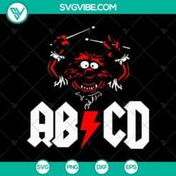 Cartoons, SVG Files, The Muppet Show's ABCD Animal, Rock Drummer SVG PNG 1