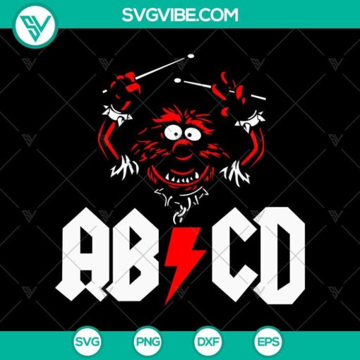 the muppet show s abcd animal rock drummer svg png mockup