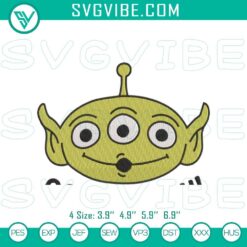 Disney Embroidery Designs, Embroidery Designs, Toy Story Alien Embroidery 23