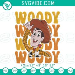 Disney Embroidery Designs, Embroidery Designs, Toy Story's Woody Embroidered 9