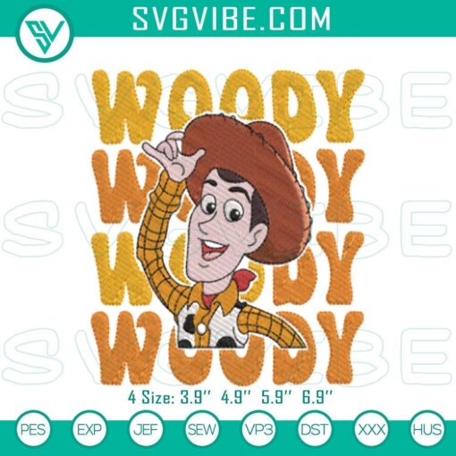 toy story s woody embroidered pattern mockup