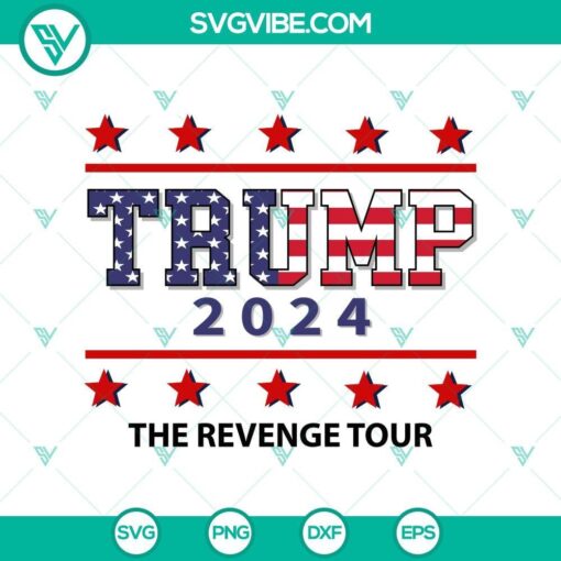 trump 2024 the comeback tour svg cutting file mockup