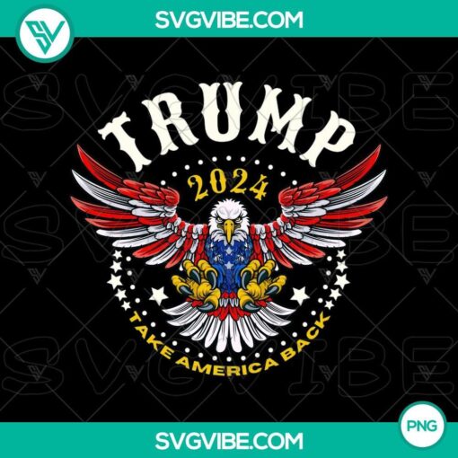 trump 2024 usa eagle flag design reclaim america png mockup