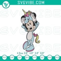 Disney Embroidery Designs, Embroidery Designs, Unicorn Minnie Embroidery 22