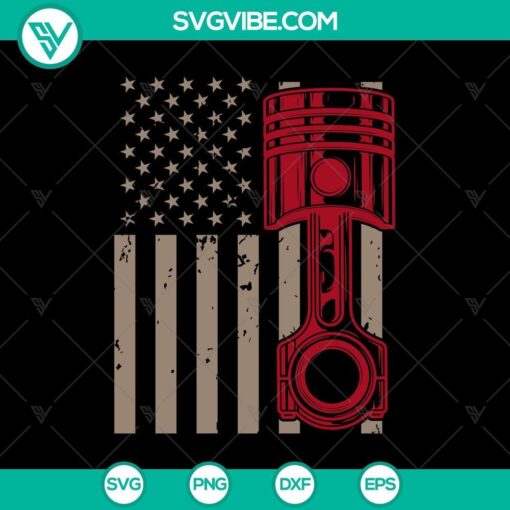 usa flag mechanic piston svg patriotic 4th july car svg mockup