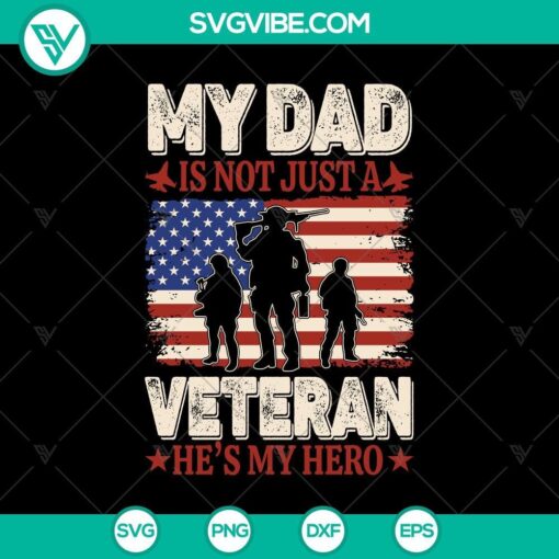 veteran dad svg not just a veteran my hero for father s day mockup