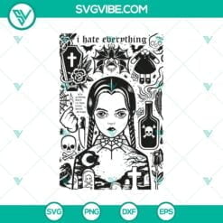 Movies, SVG Files, Wednesday Addams Silhouette SVG Vector Graphic wednesday 22