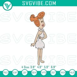 Cartoon Embroidery Designs, Embroidery Designs, Wilma Flintstone Embroidery 16