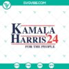 Kamala Harris 2024 campaign logo SVG with "President Kamala Harris 2024" text in patriotic colors and fonts.