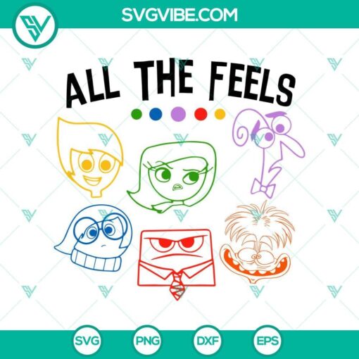 all the feels svg anger svg inside out svg kids svg mockup