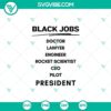 Biden Trump Debate 2024 SVG featuring Black Jobs and Black Leaders Presidential Election design for 2024 campaign.
