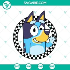 Bluey checkered SVG, Bluey cartoon svg, Bluey characters svg