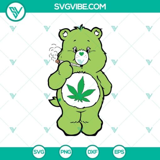 care bear smoking joint svg stoner bear svg care bear weed svg mockup