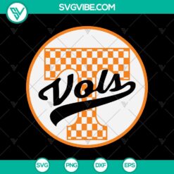 Baseball, Sports, SVG Files, Checkered Orange Tennessee Volunteers Svg, 2