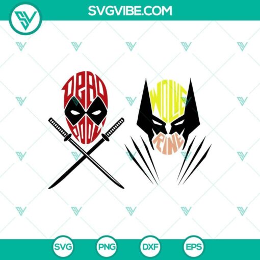 Deadpool And Wolverine SVG Bundle, Marvel Bestie SVG, Deadpool Wolverine Best Friends SVG Cricut Files