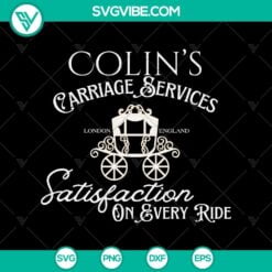 Movies, SVG Files, Colin’s Carriage SVG, Bridgerton Fan SVG, Bridgerton 3