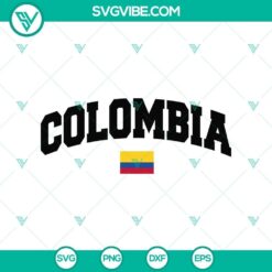 Colombia love SVG, Colombia soccer SVG, Colombia svg, Colombia groovy svg