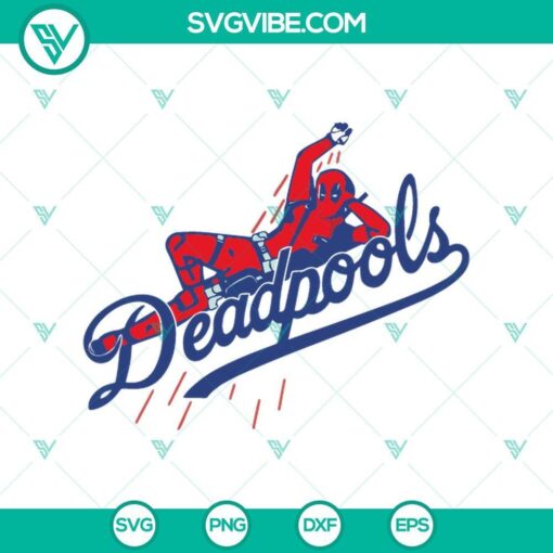 deadpool los angeles dodgers funny svg los angeles dodgers baseball svg baseball svg png mockup