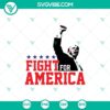 Fight for America, Trump 2024, and Trump Shooting SVG design showing support for Trump's 2024 campaign with patriotic elements.