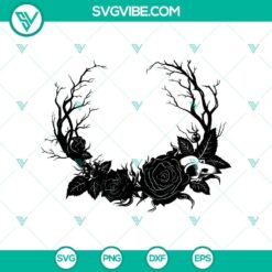 Halloween, New products, SVG Files, Trending, Trending SVG, Gothic Roses Wreath 23