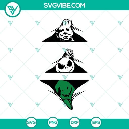 horror characters peekaboo svg horror characters svg nightmare before christmas svg cricut mockup