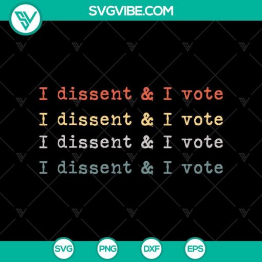 i dissent and i vote svg with fear for our democracy i dissent svg cut file mockup