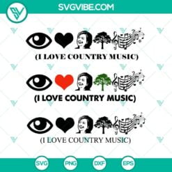 New products, SVG Files, Trending SVG, I Love Country Music Anti Hillary 21